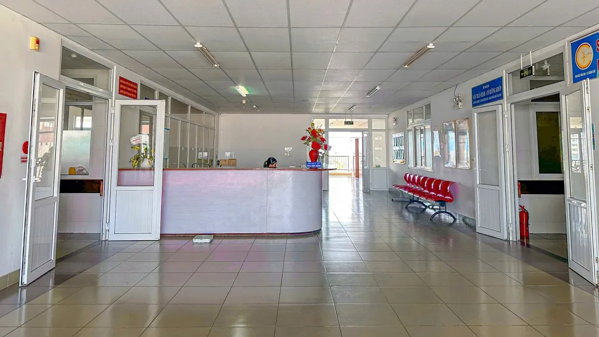 The reception desk of a department at Da Nang C Hospital